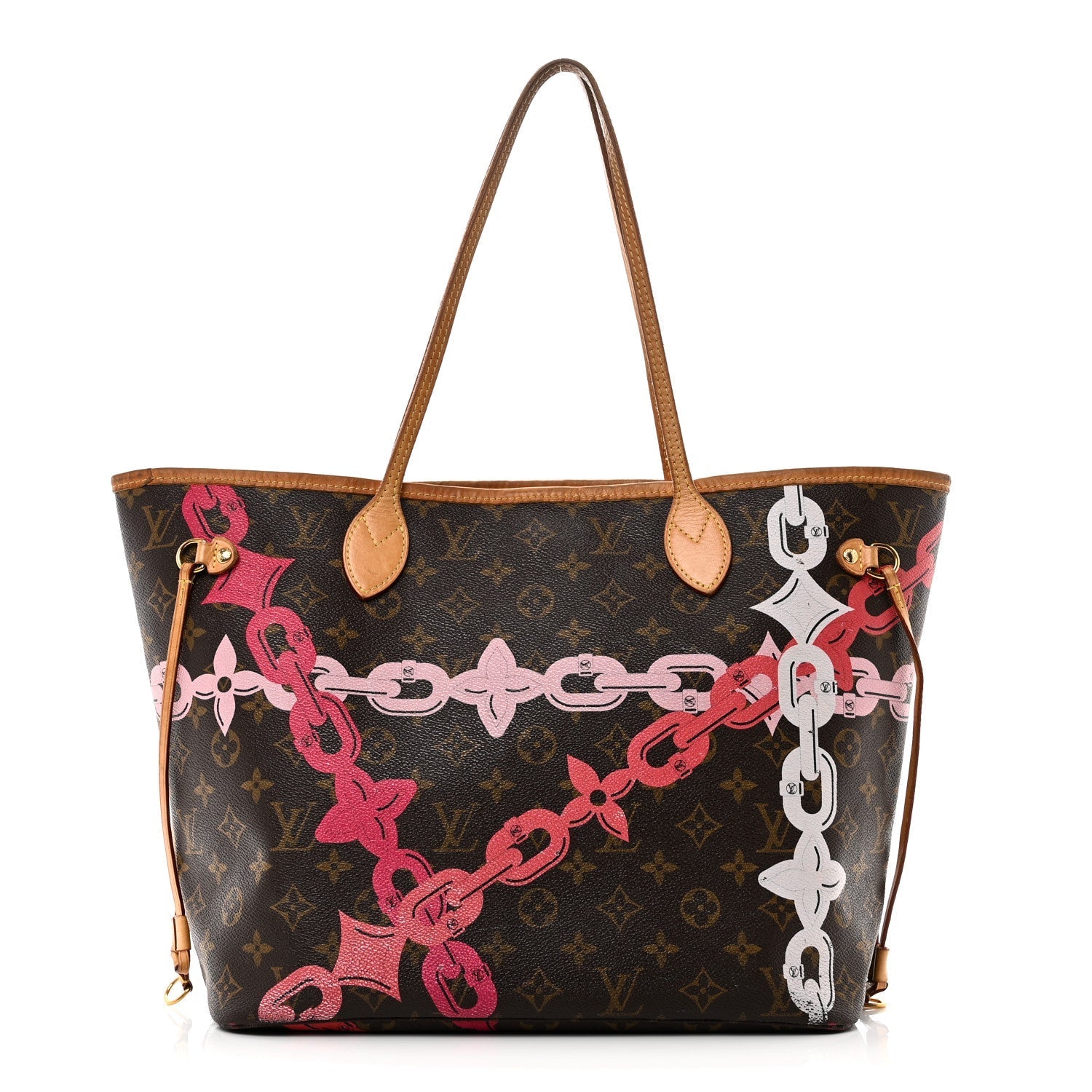 Monogram Bay Neverfull MM Rose Ballerine Poppy