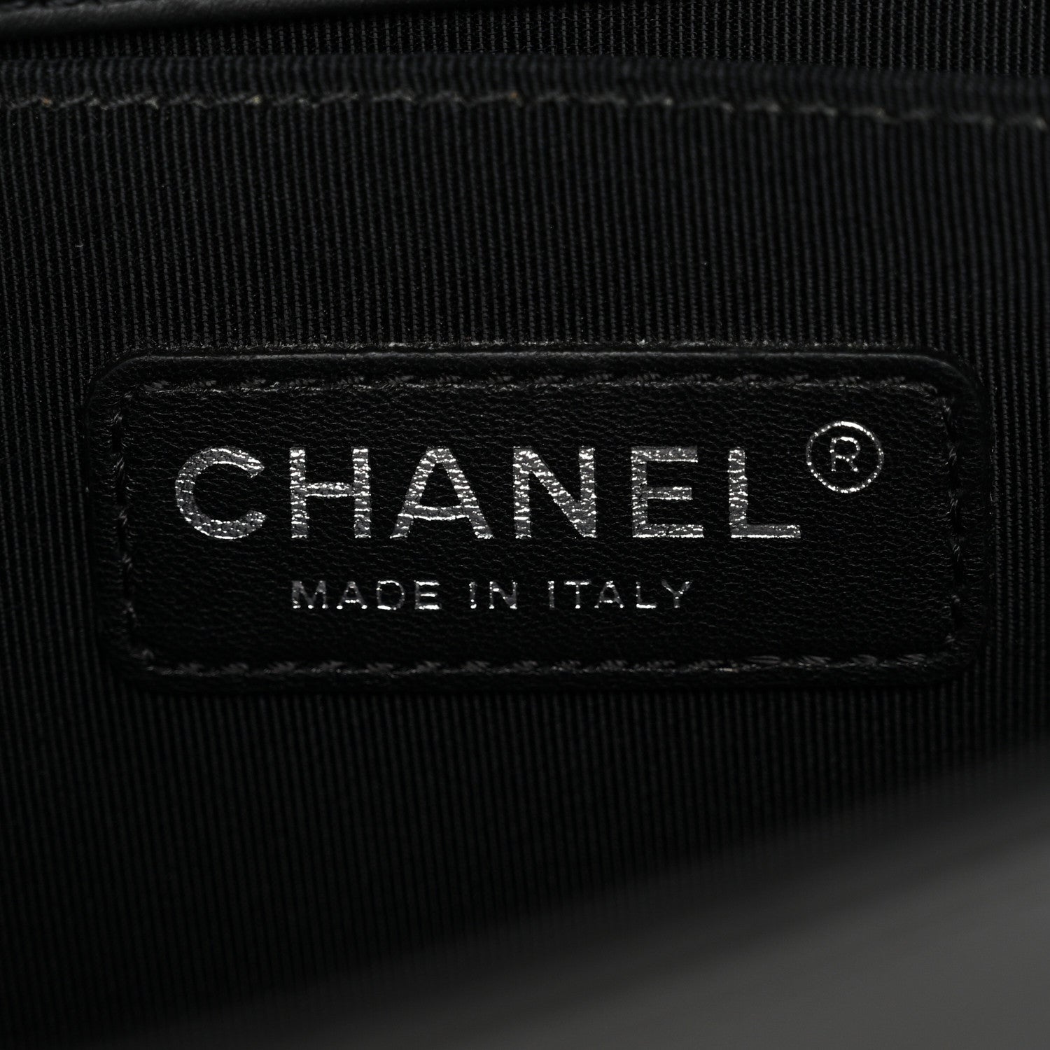 Calfskin Quilted Small Boy Flap Black