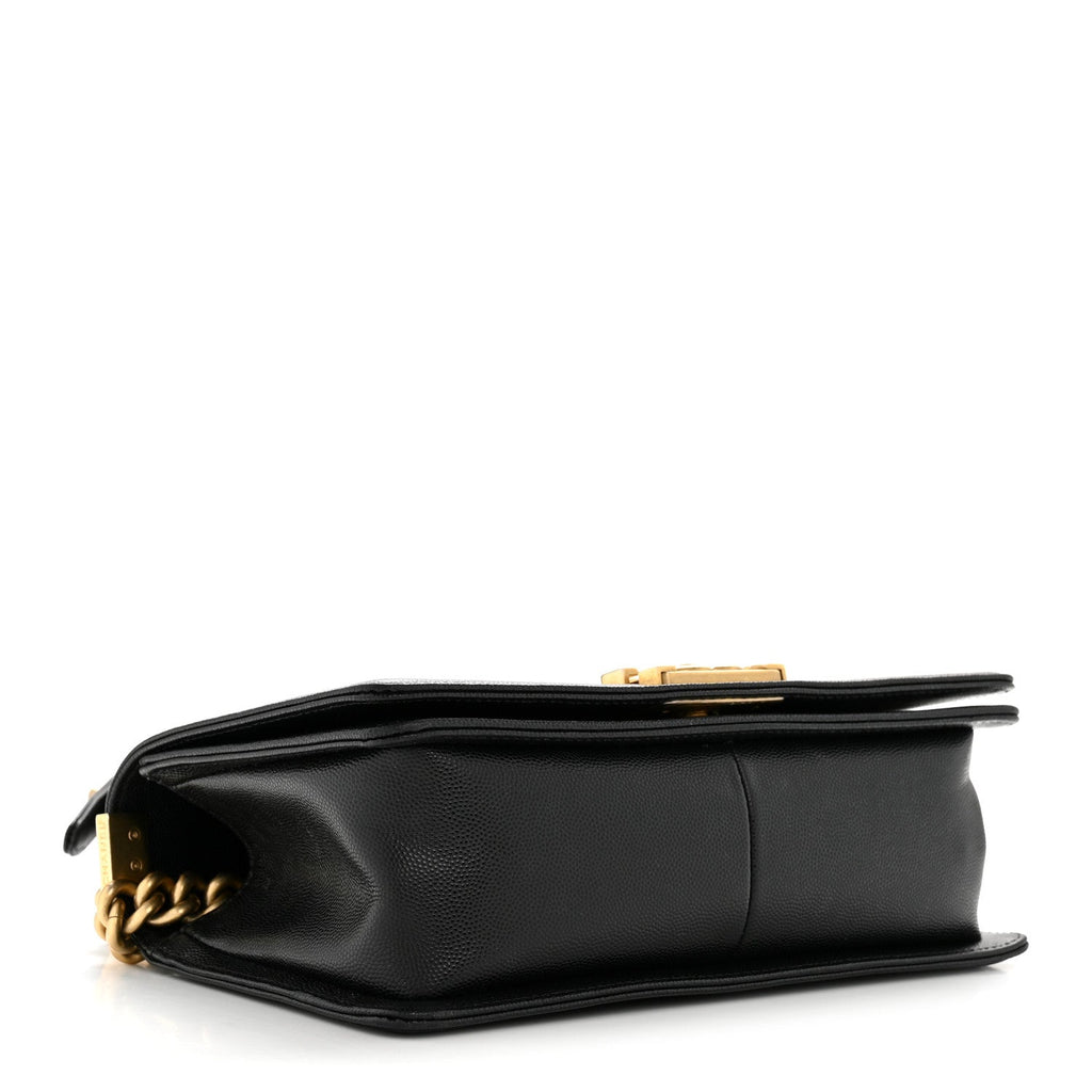 Caviar Quilted Medium Boy Flap Black