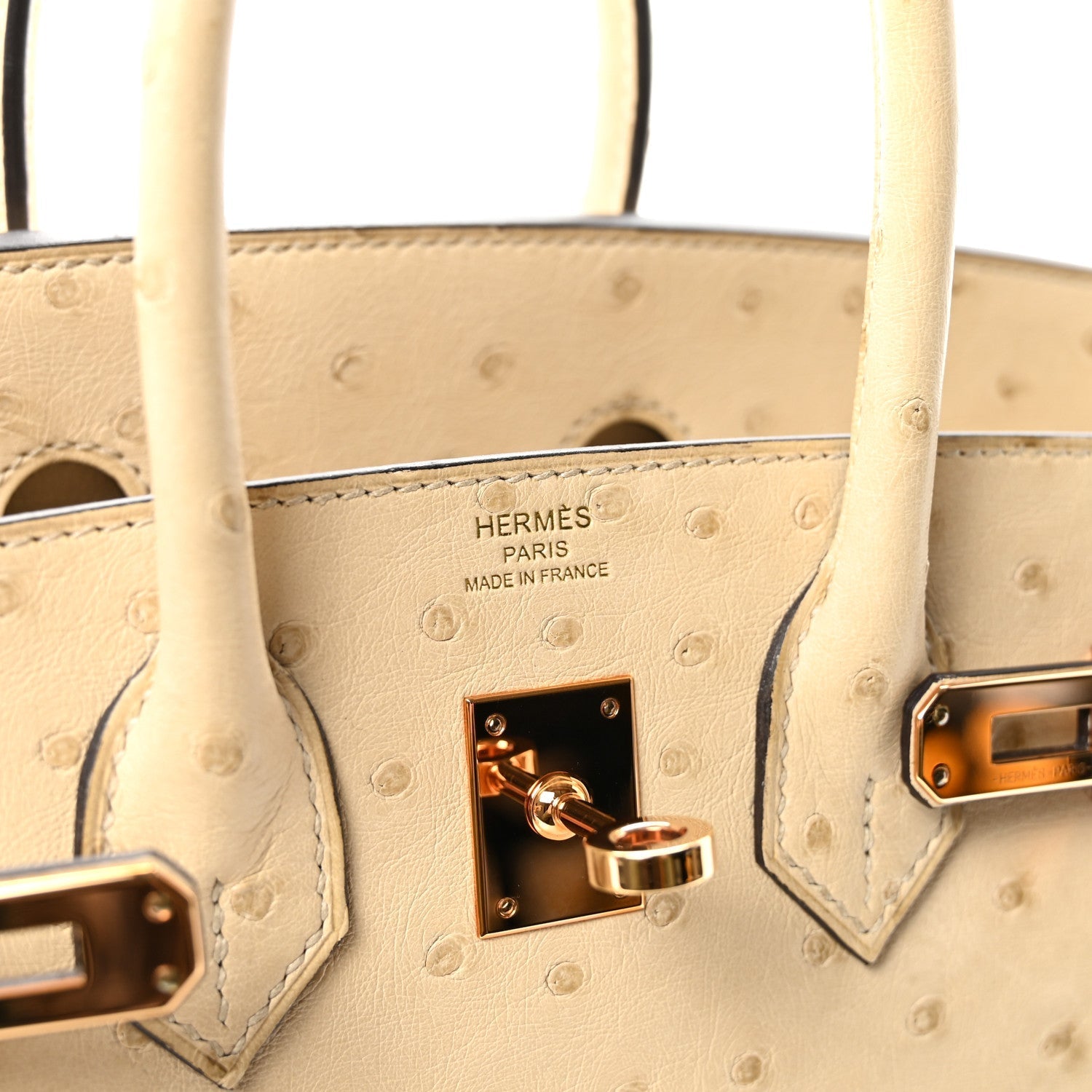 Ostrich Birkin 25 Parchemin