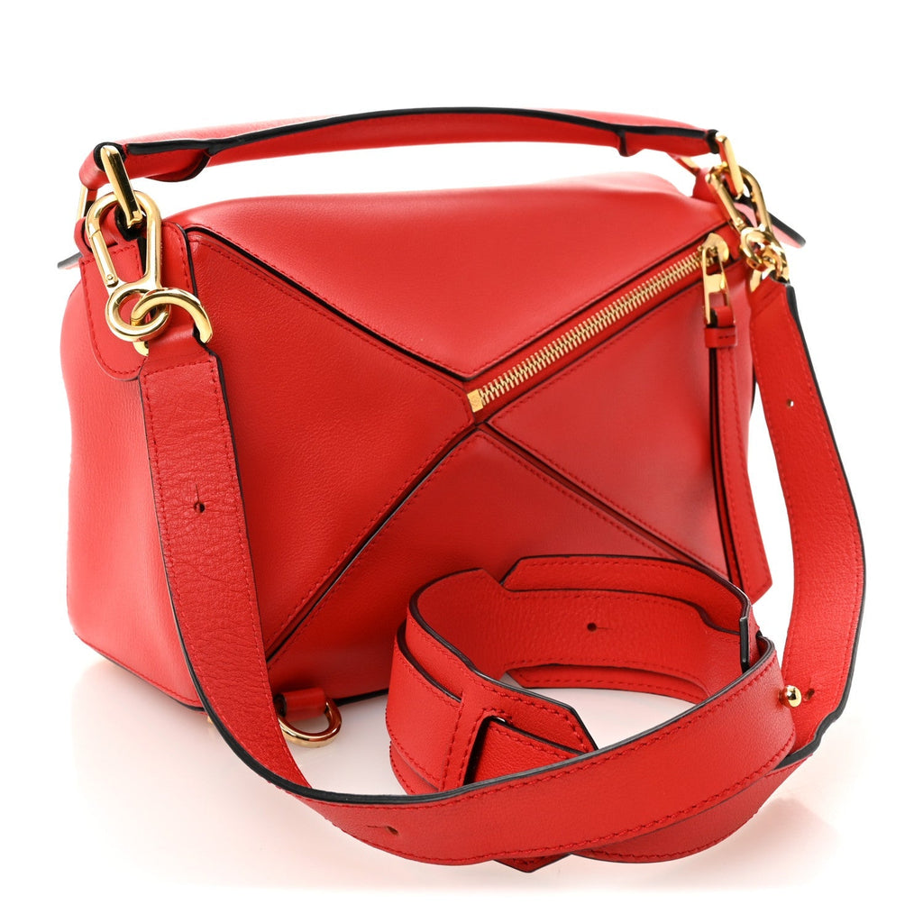 Calfskin Small Puzzle Bag Scarlet