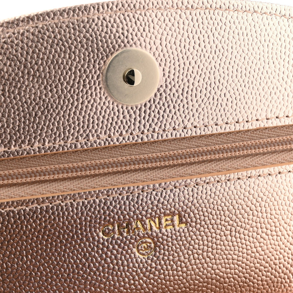Metallic Caviar Timeless CC Wallet On Chain WOC Copper
