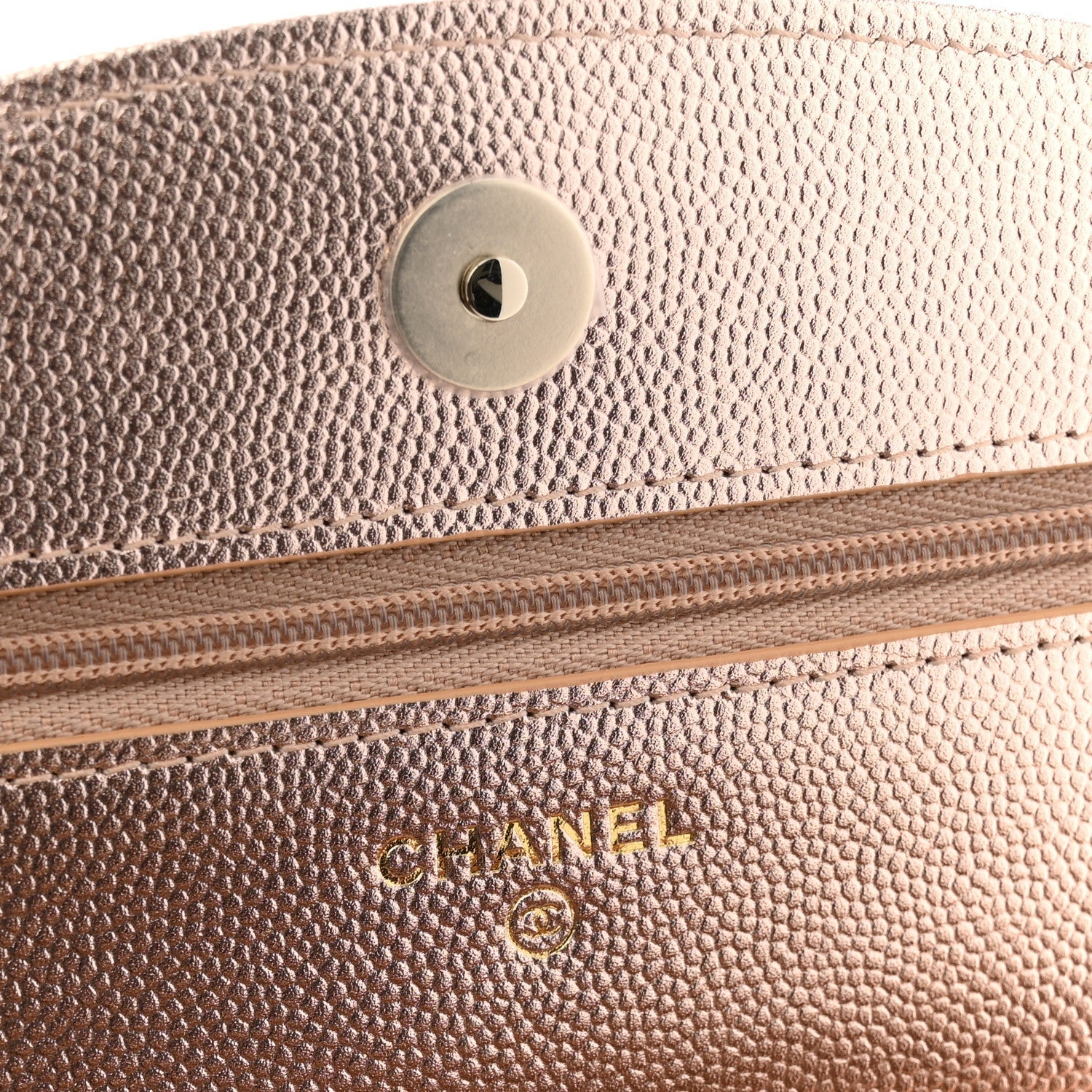 Metallic Caviar Timeless CC Wallet On Chain WOC Copper