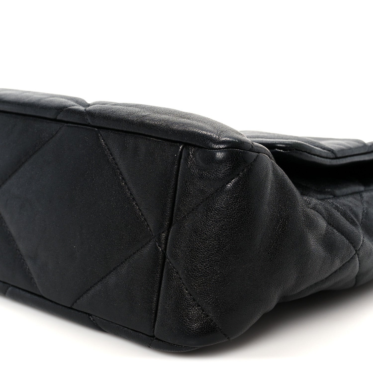 Goatskin Quilted Large Chanel 19 Flap Black