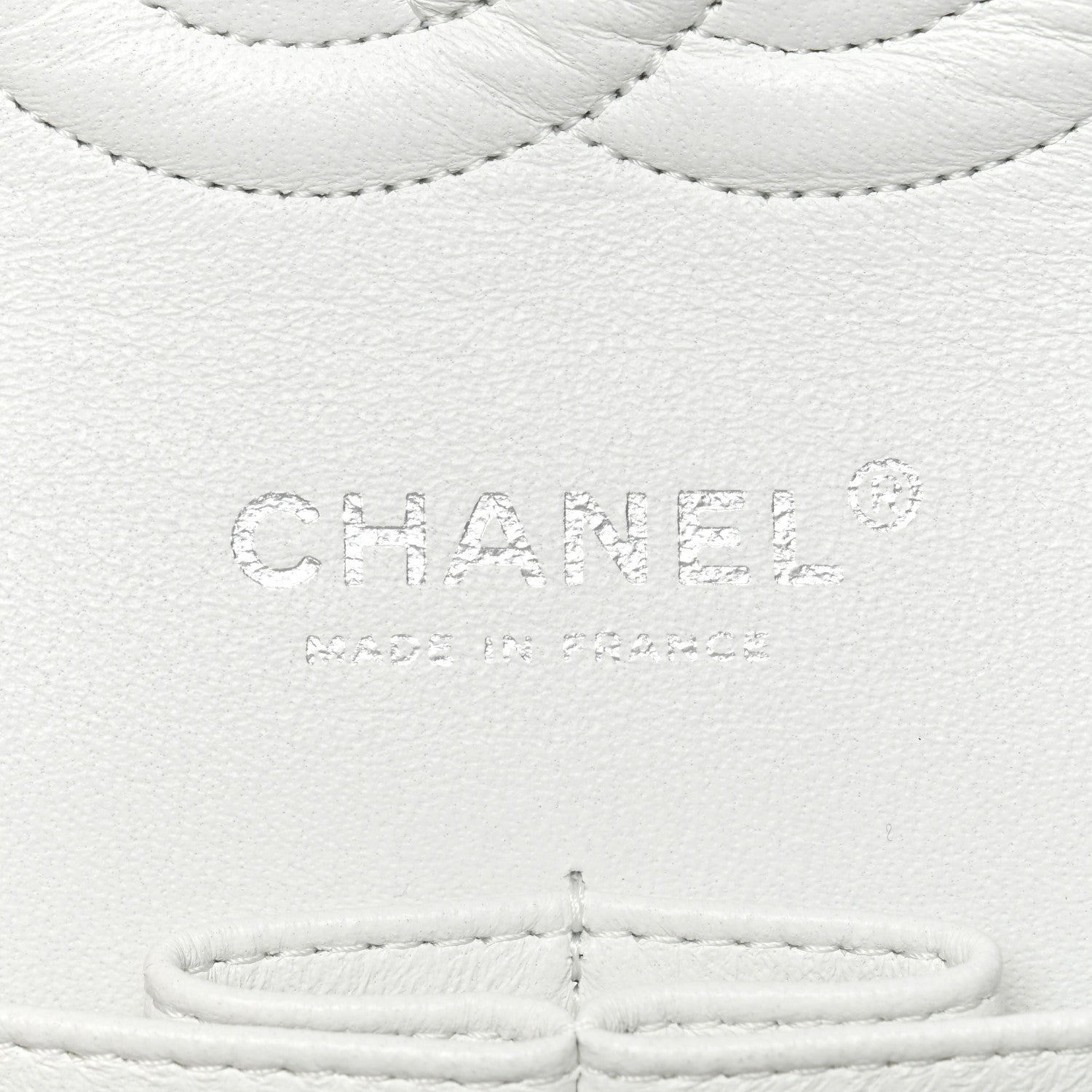 Caviar Quilted Medium Double Flap White