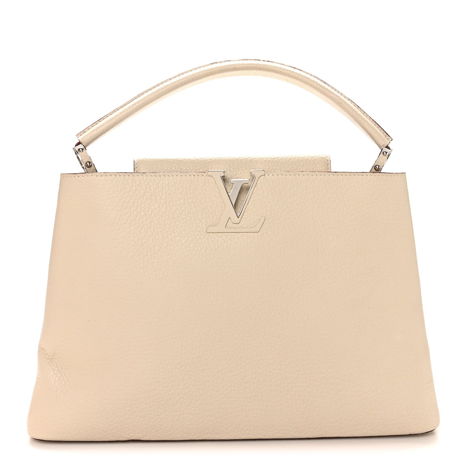 Taurillon Capucines MM Blanc Casse