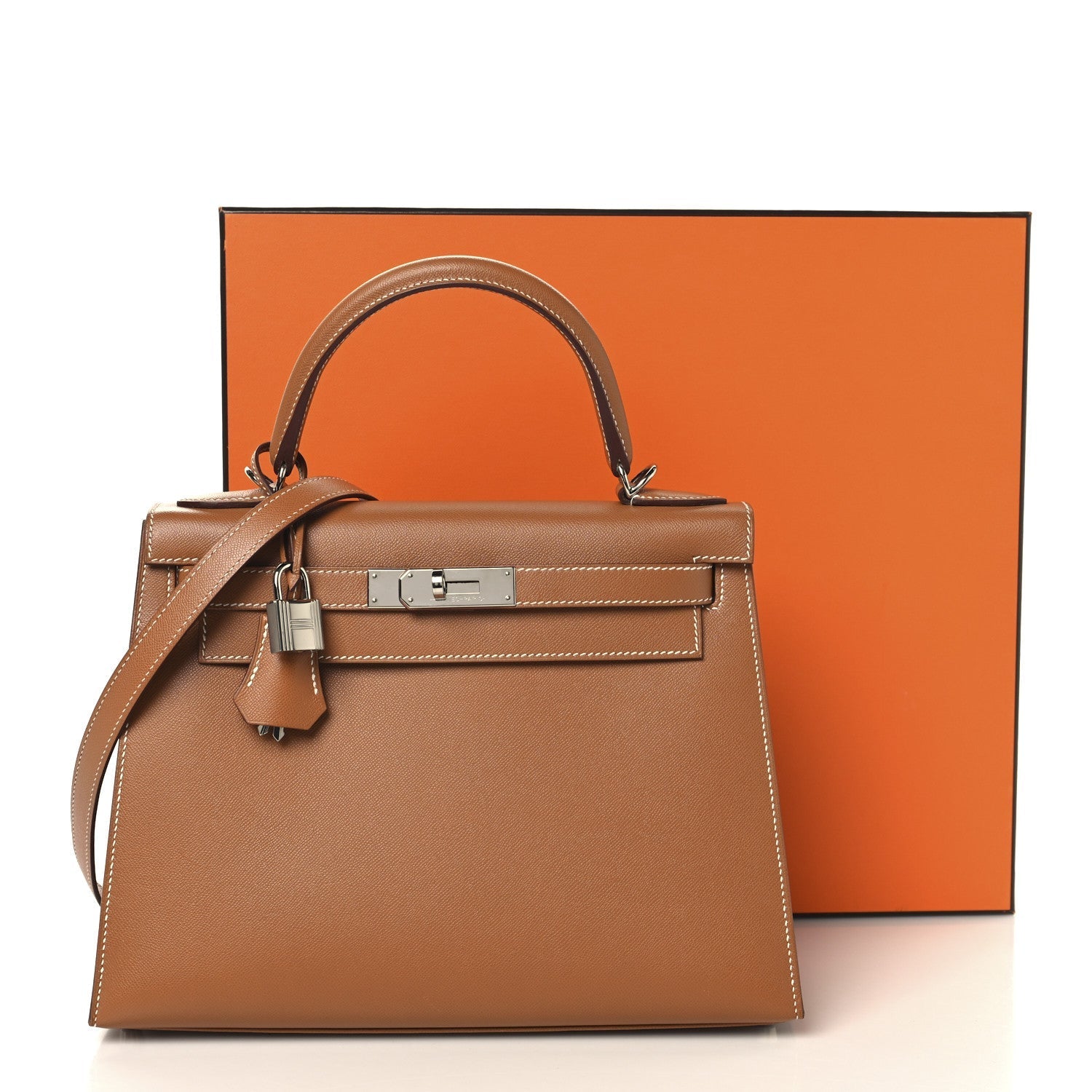 Madame Calfskin Kelly Sellier 28 Gold