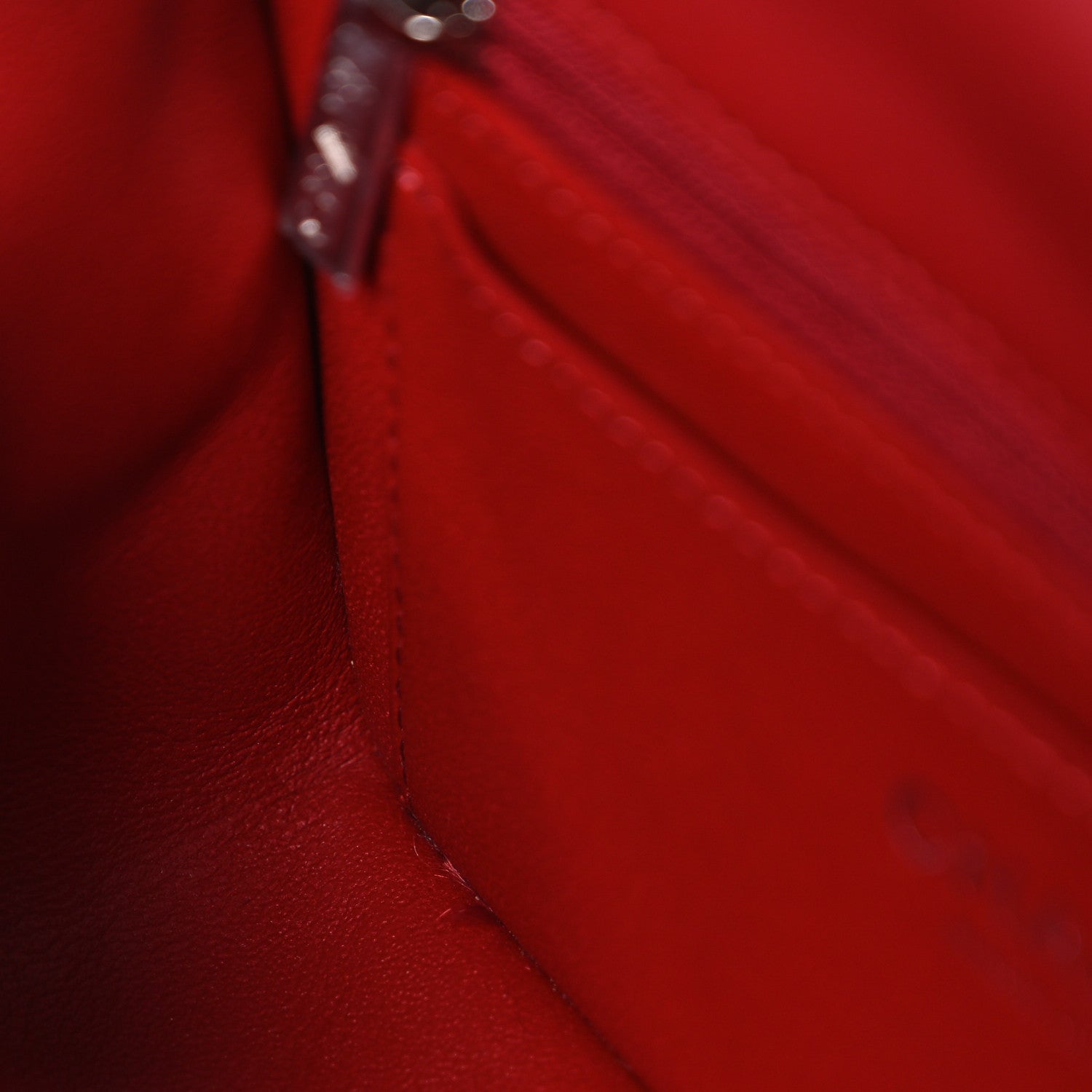 Lambskin Quilted Mini Rectangular Flap Red