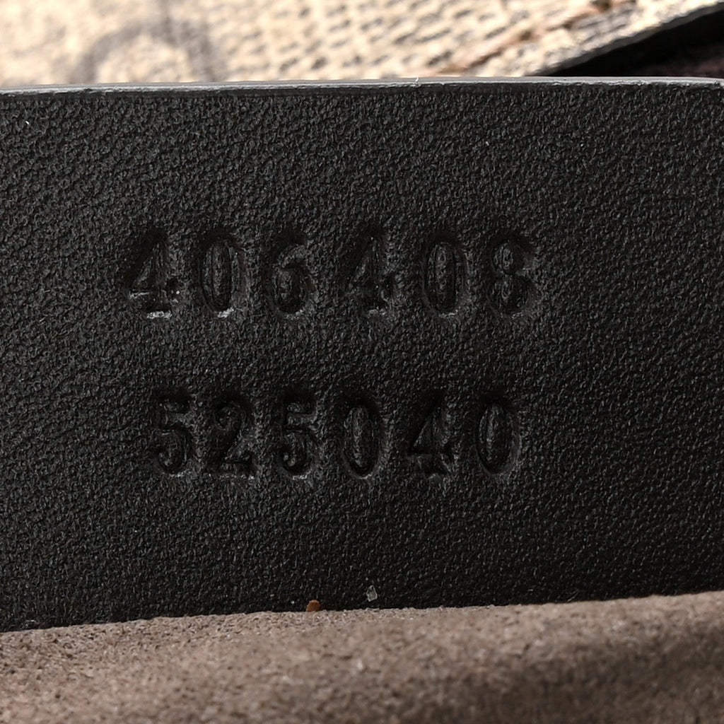 GG Supreme Monogram Medium Flat Messenger Bag Beige Brown