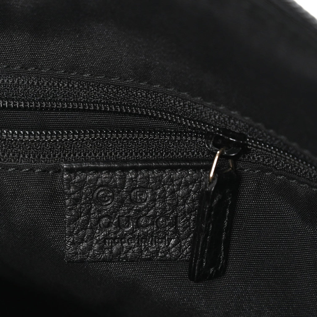 Guccissima Suede Crossbody Bag Black