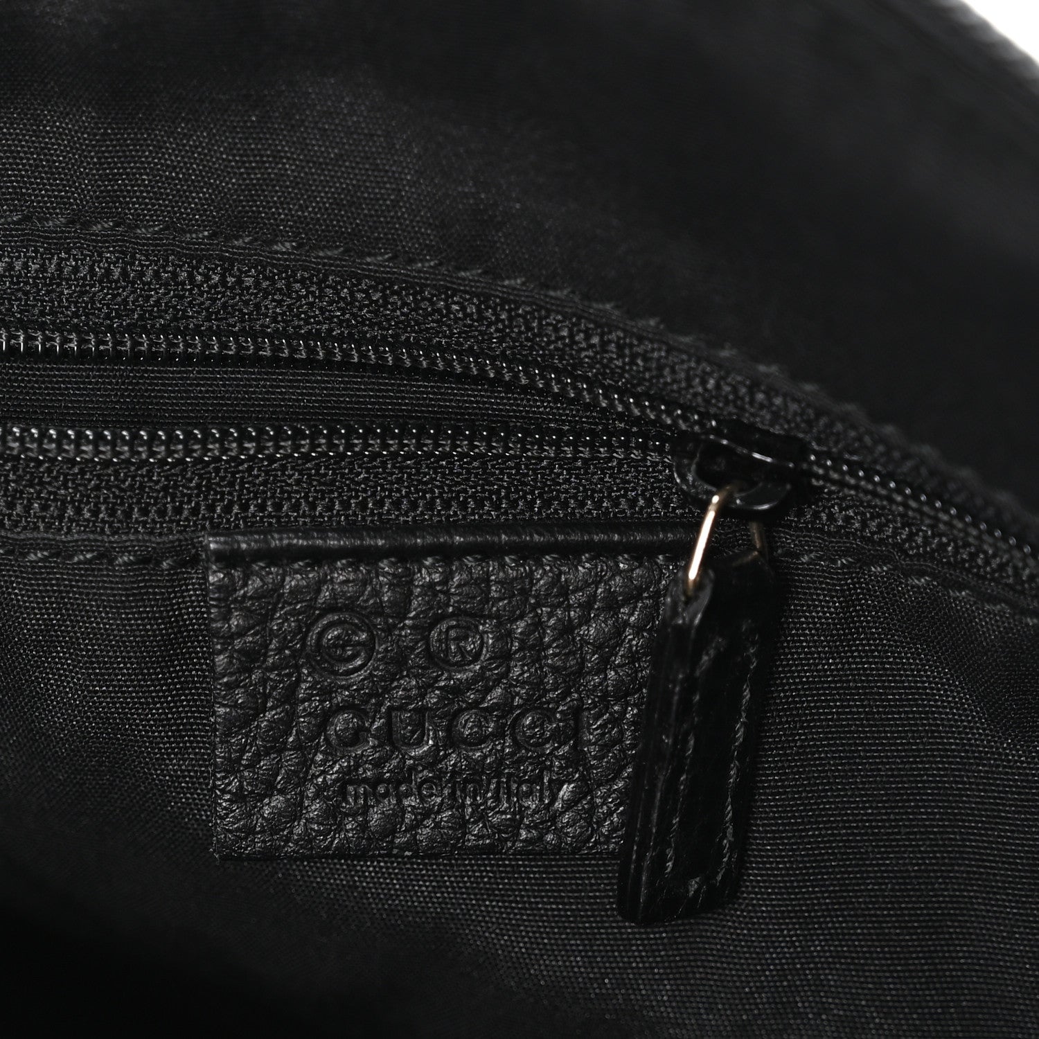 Guccissima Suede Crossbody Bag Black