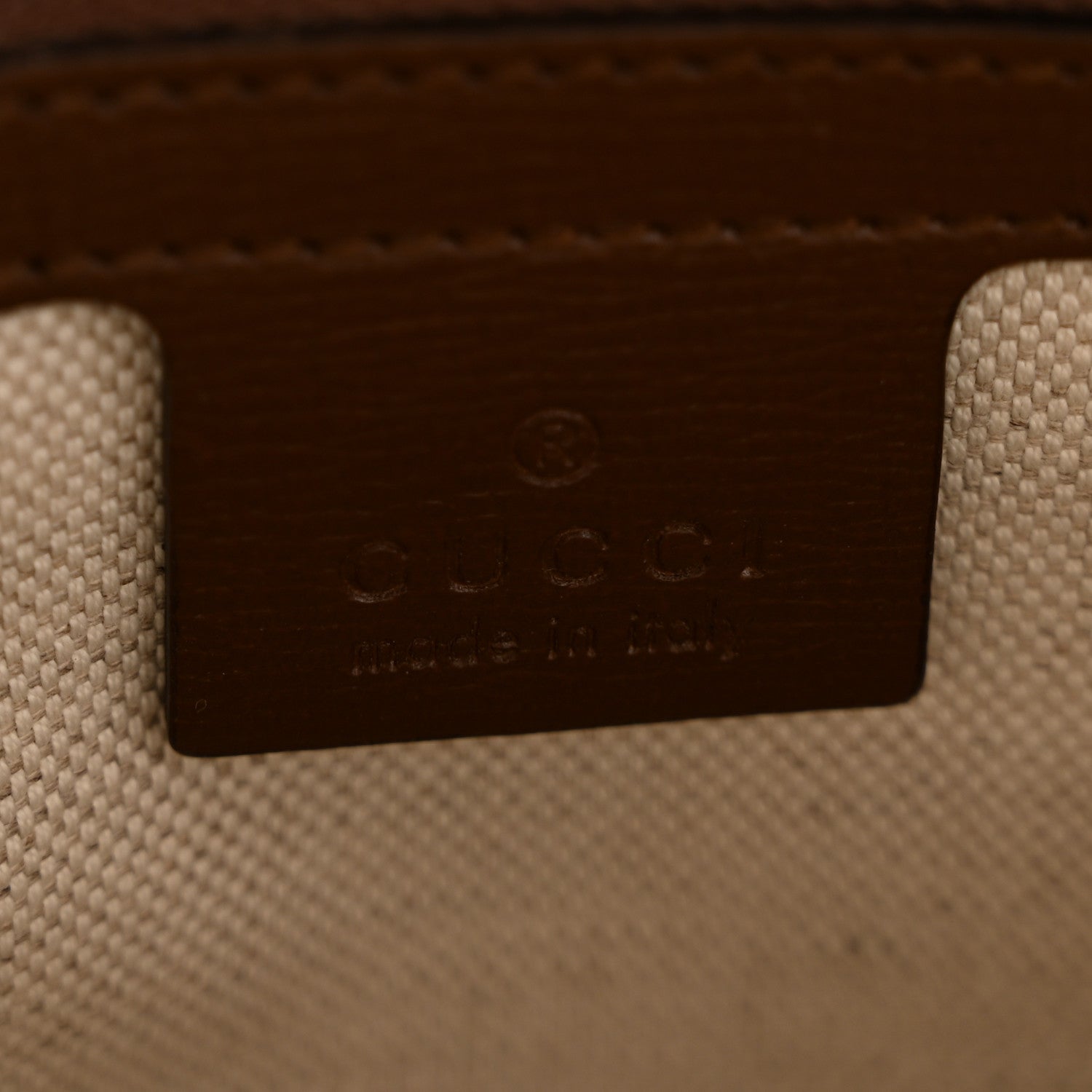 GG Supreme Monogram Azalea Calfskin Small Horsebit 1955 Top Handle Bag Beige Ebony Brown Sugar