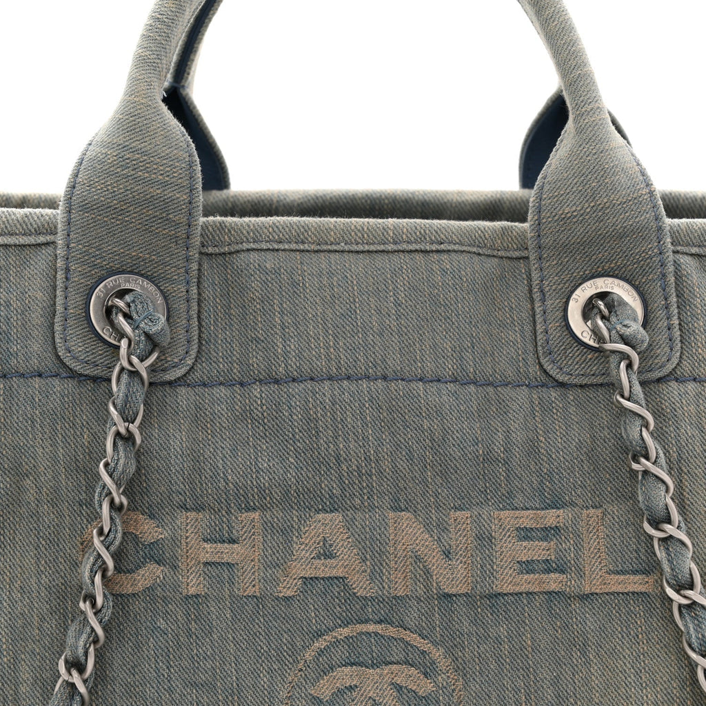 Denim Small Deauville Tote Light Blue
