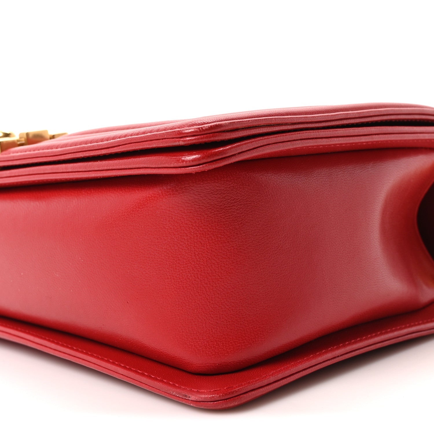 Lambskin Quilted New Medium Boy Flap Red
