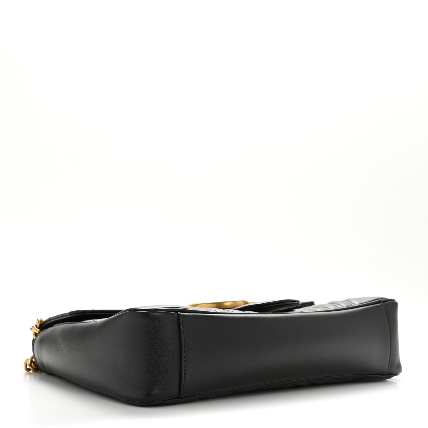 Calfskin Matelasse Medium GG Marmont Shoulder Bag Black