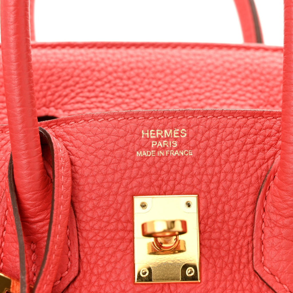 Togo Birkin 25 Rouge Pivoine