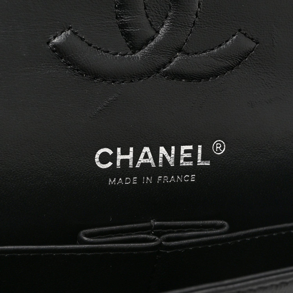 Lambskin Quilted Small Double Flap So Black