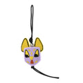 X LOUIS WAIN Felt Calfskin Cat Charm Purple Yellow