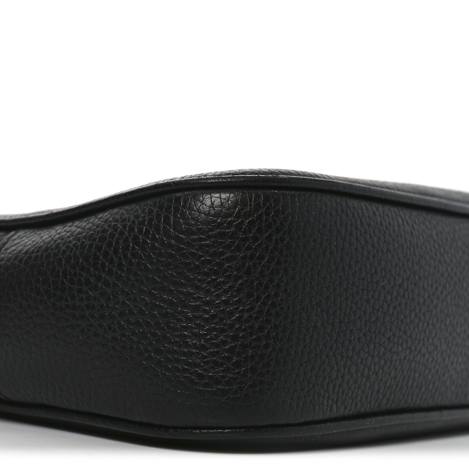 Pebbled Calfskin Small Soho Disco Bag Black