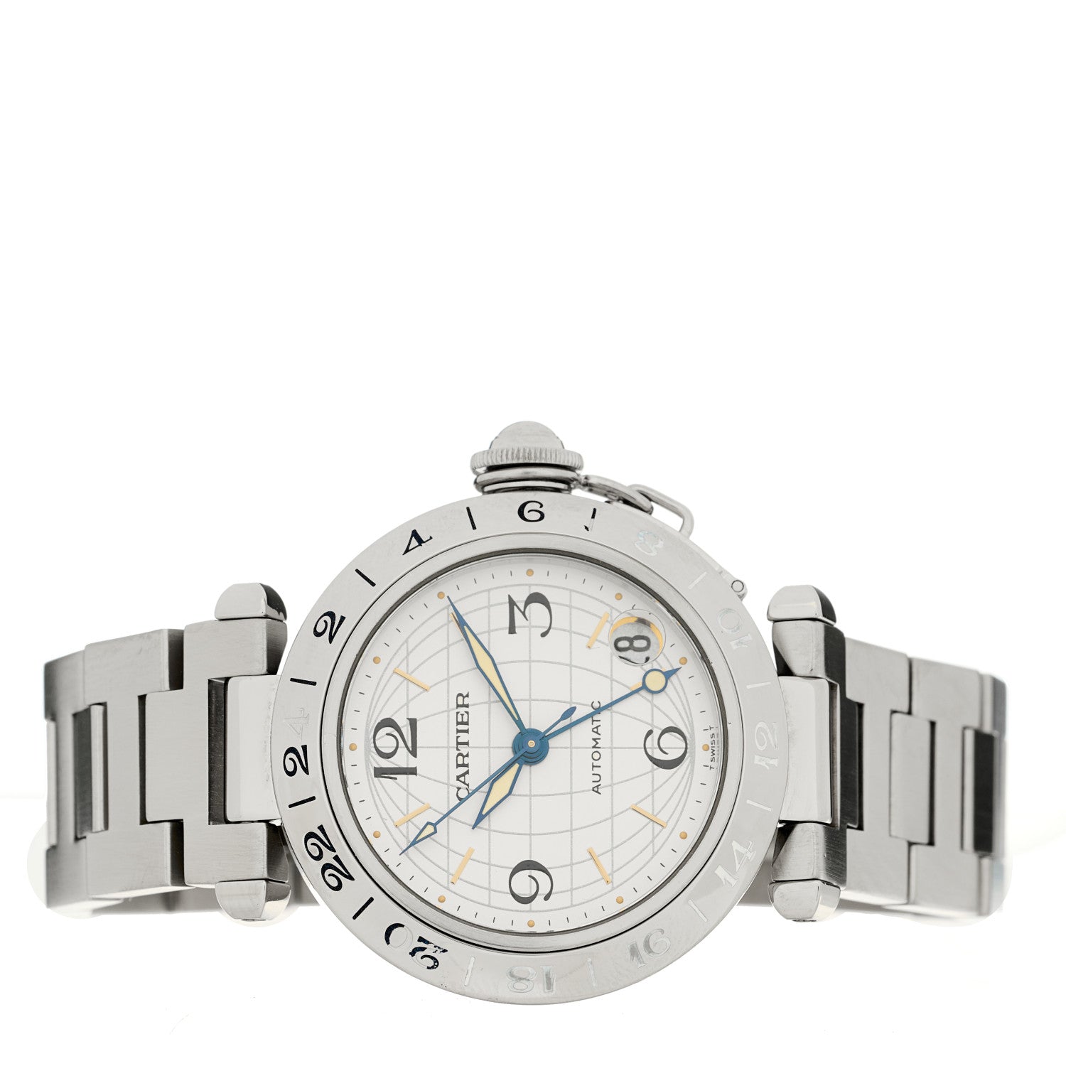 Stainless Steel 35mm Pasha GMT Automatic Watch