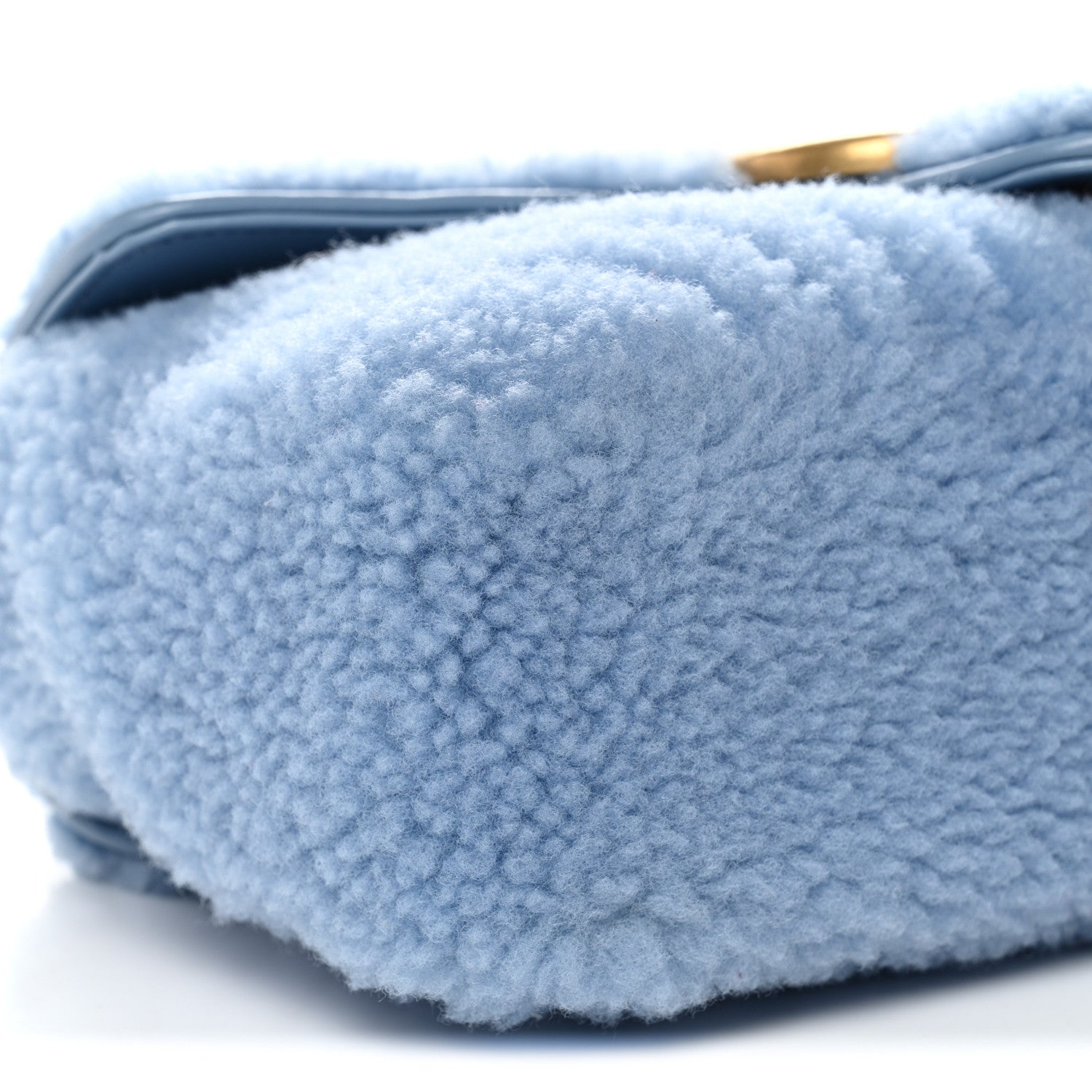 Merino Wool Matelasse Small GG Marmont Shoulder Bag Cadet Blue