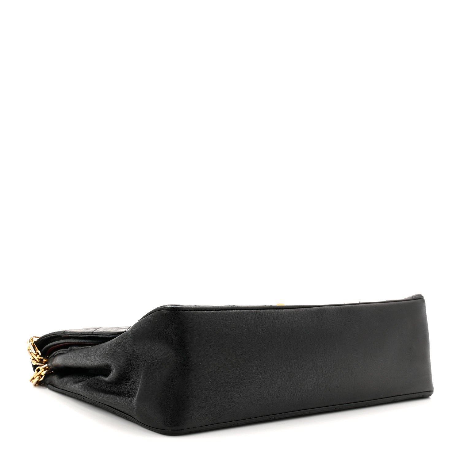 Lambskin Quilted Medium Double Flap Bijoux Chain Black