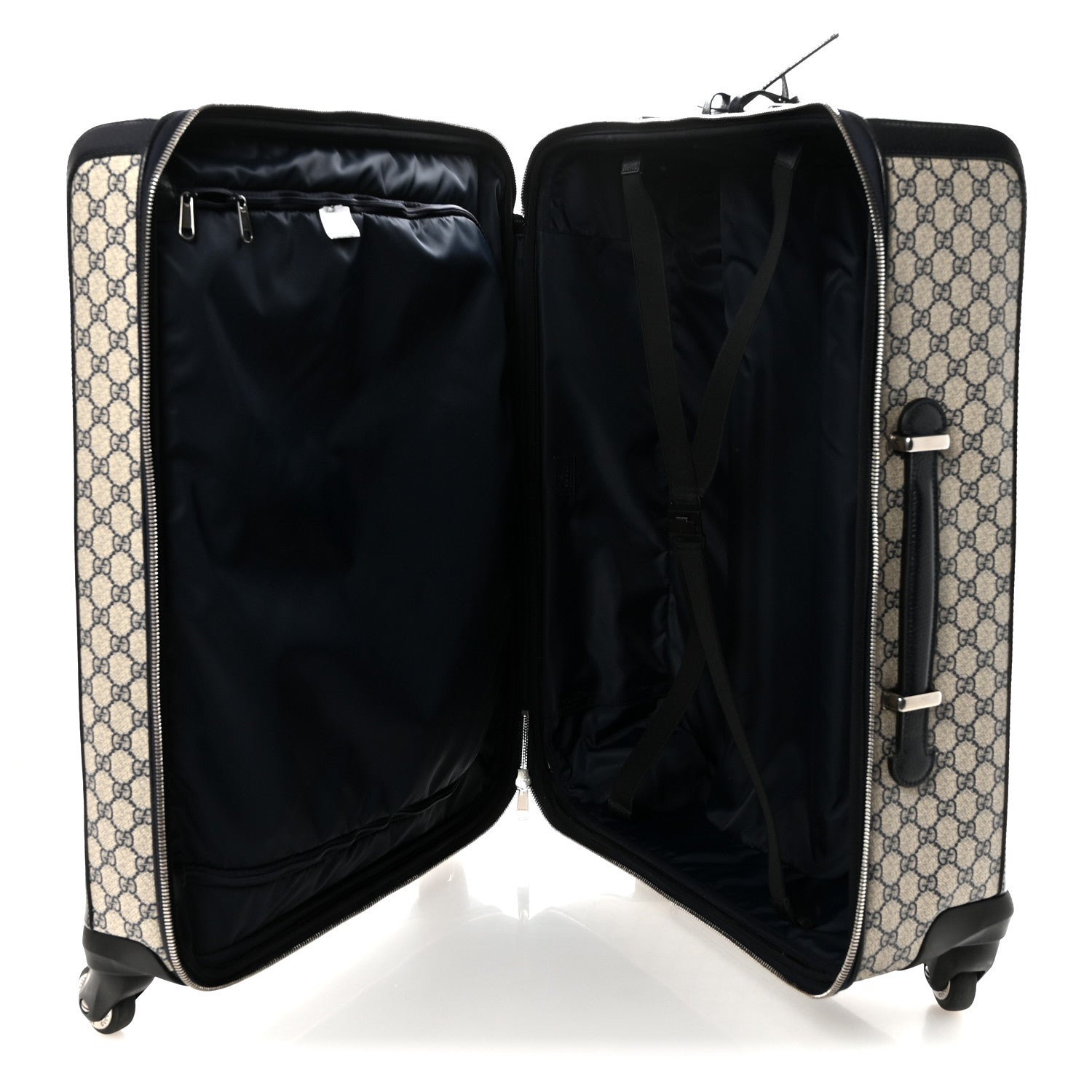 GG Supreme Monogram Web Medium Savoy Trolley Beige Blue