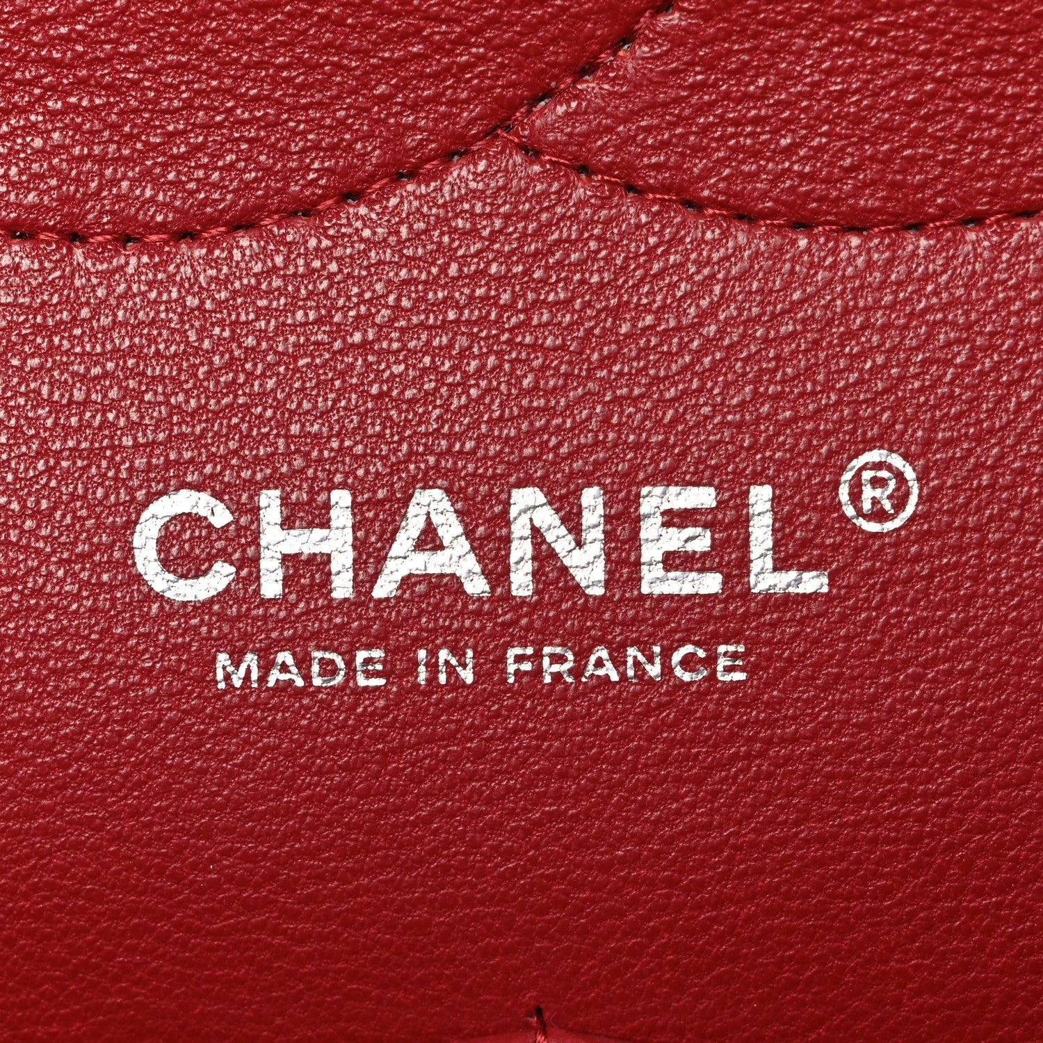 Caviar Quilted Jumbo Double Flap Dark Red