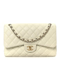 Caviar Quilted Jumbo Double Flap White