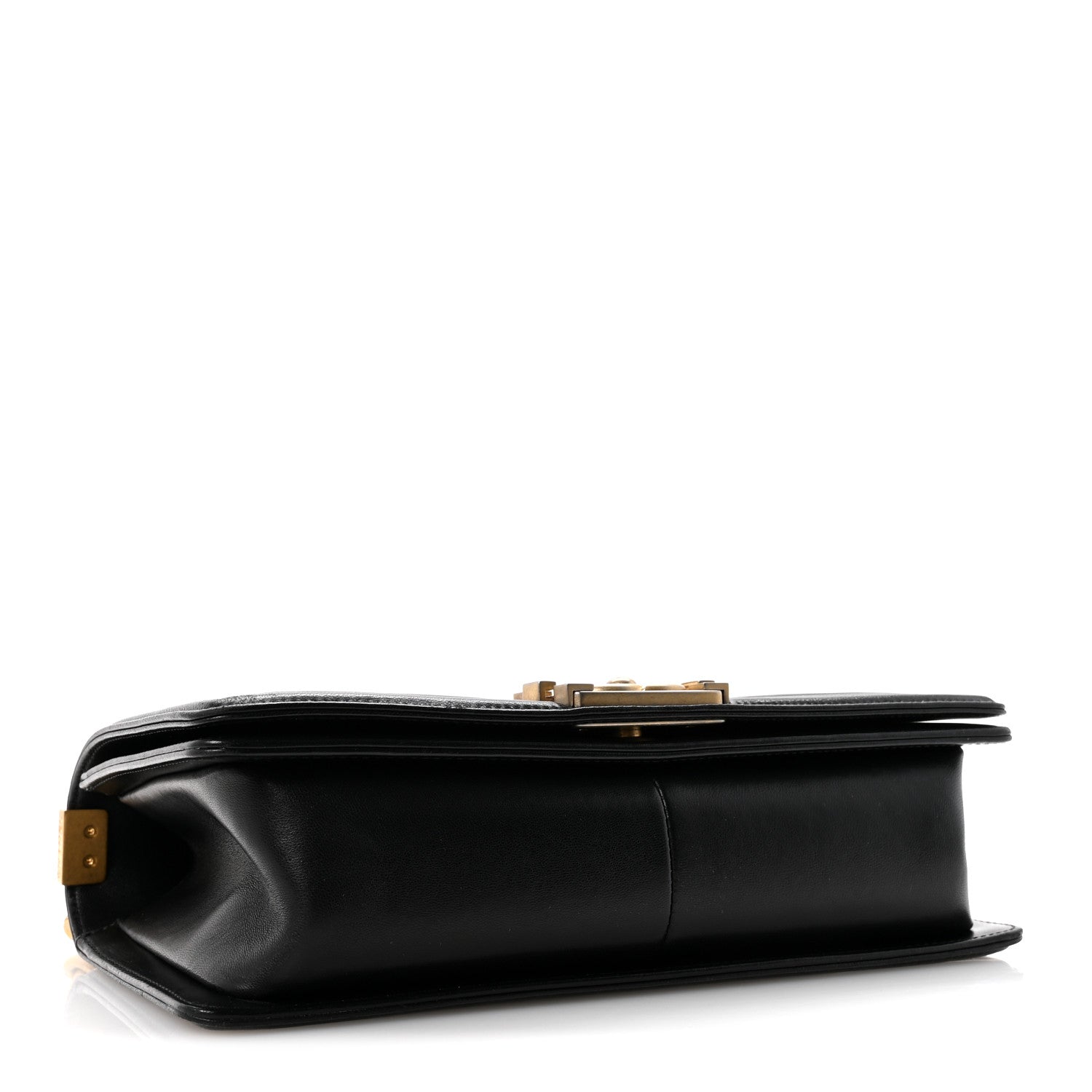 Lambskin Quilted Medium Boy Flap Black