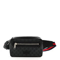 Soft GG Supreme Monogram Web Belt Bag Black Grey