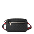 Soft GG Supreme Monogram Web Belt Bag Black Grey