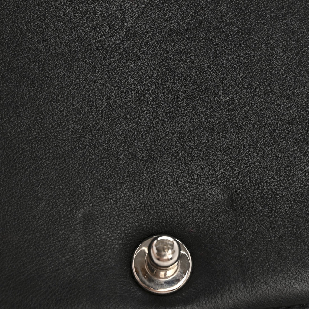 Calfskin Chevron Tweed Medium Boy Flap Black