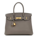 Taurillon Novillo Birkin 30 Gris Asphalte