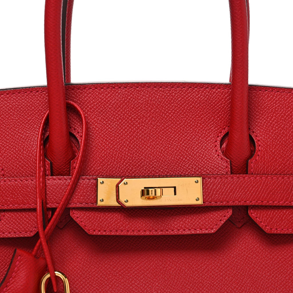 Epsom Birkin 30 Rouge Casaque
