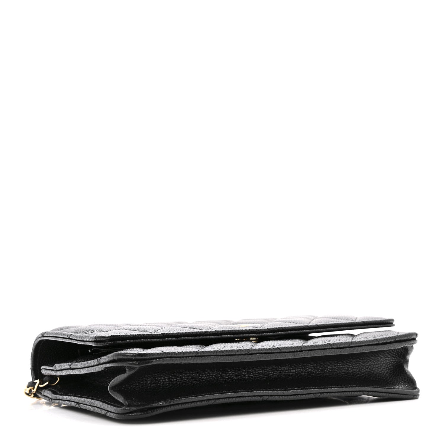 Caviar Quilted Miss Coco Wallet On Chain WOC Black