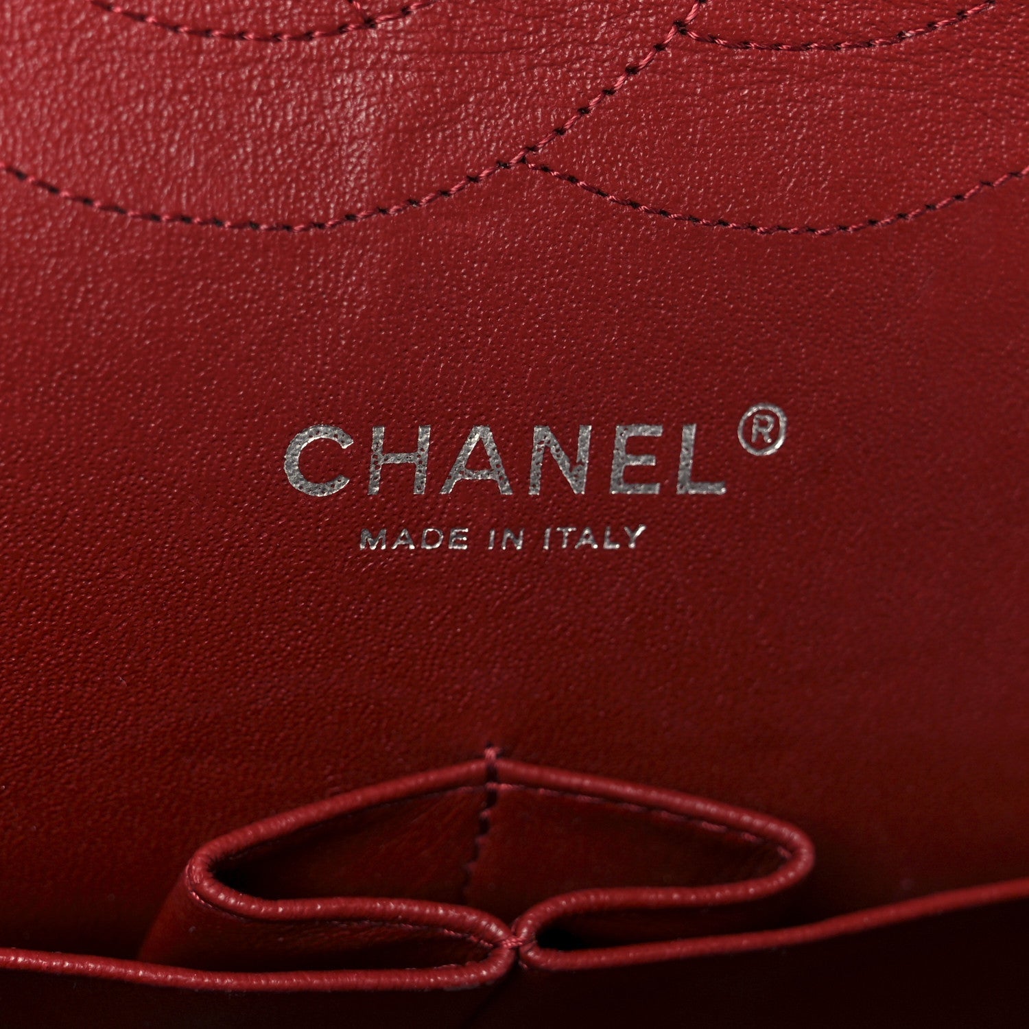 Caviar Quilted Jumbo Double Flap Dark Red
