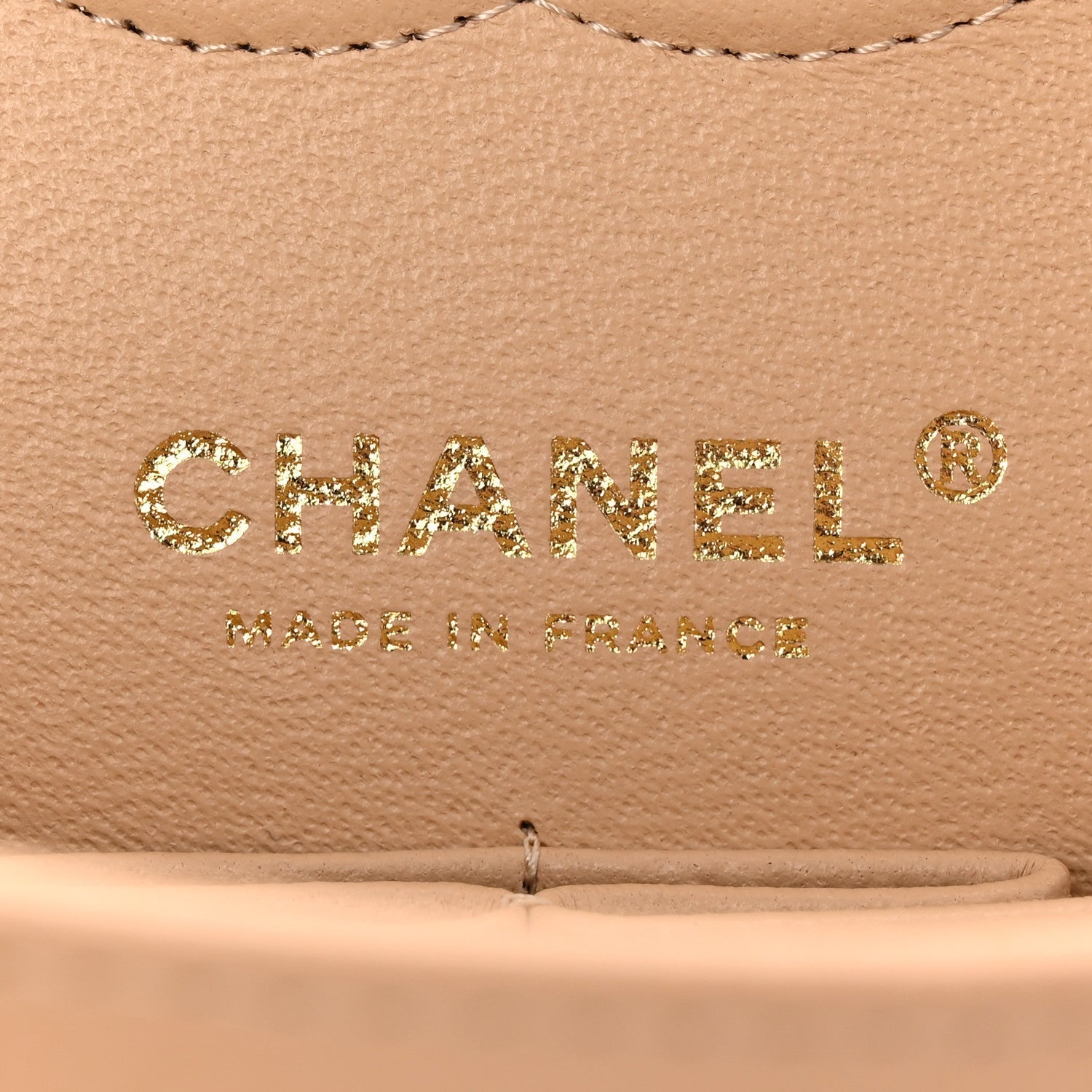Caviar Quilted Small Double Flap Beige