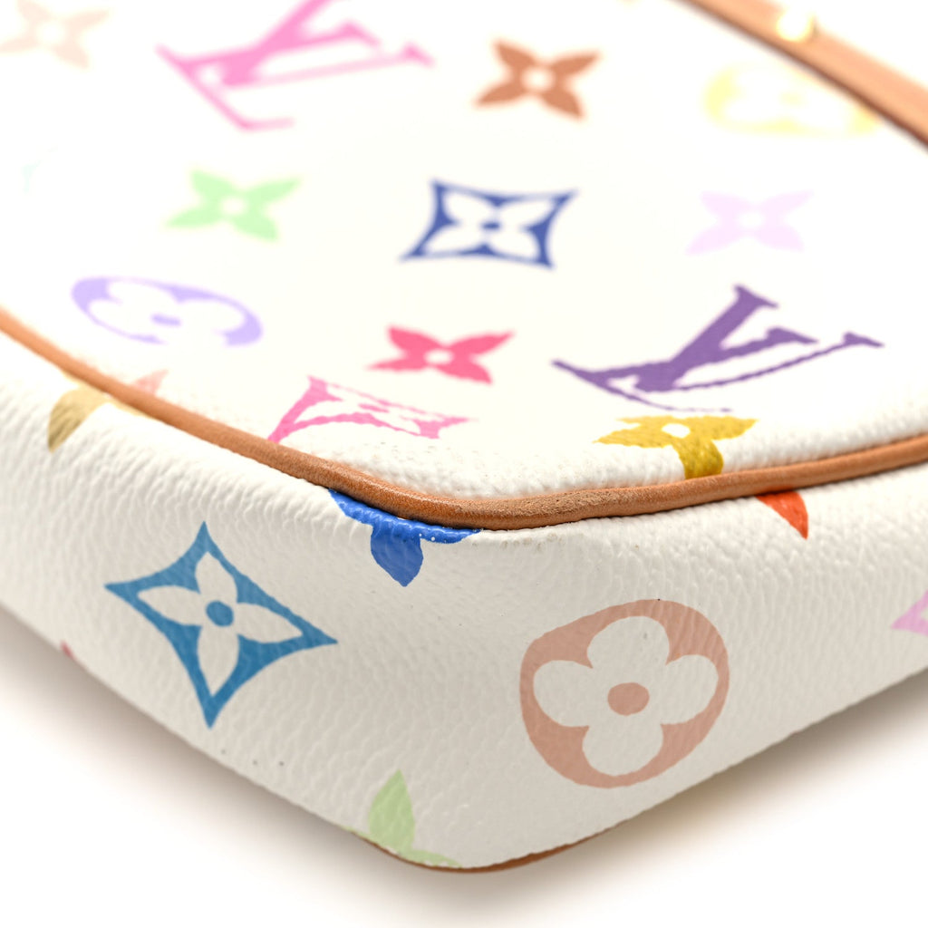 Monogram Multicolor Pochette Accessories White