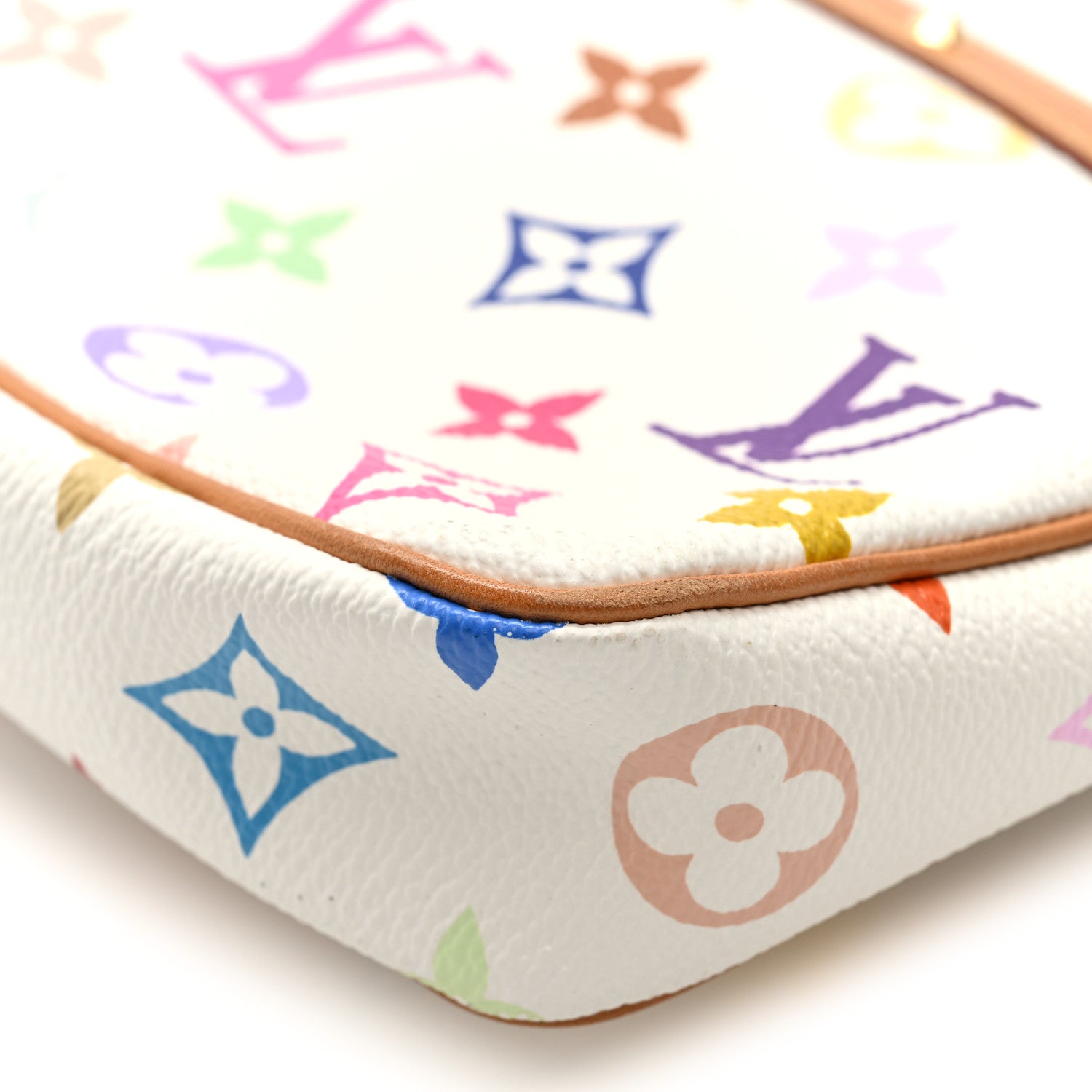 Monogram Multicolor Pochette Accessories White