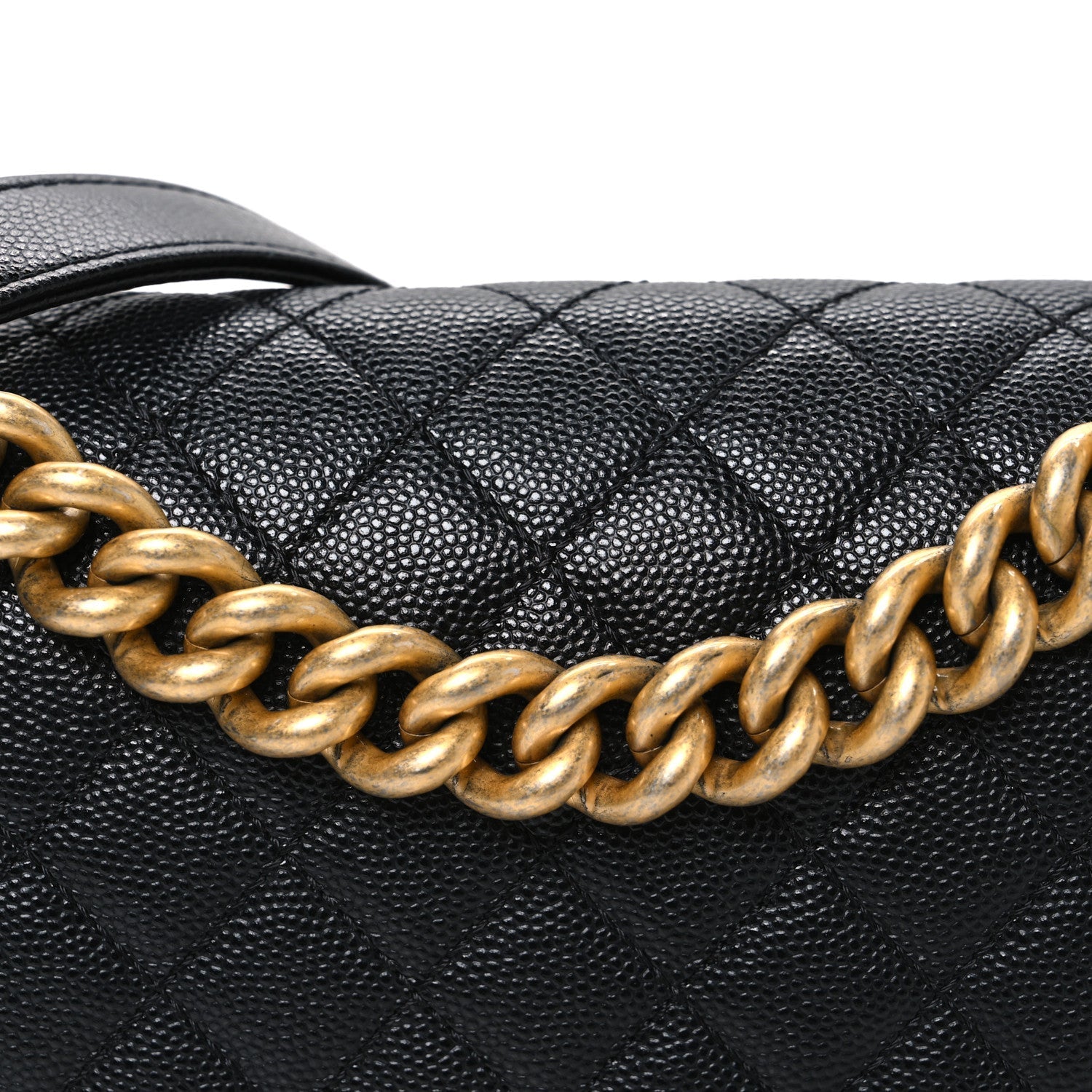 Caviar Quilted Medium Boy Flap Black