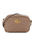 Calfskin Matelasse Mini GG Marmont Chain Shoulder Bag Porcelain Rose