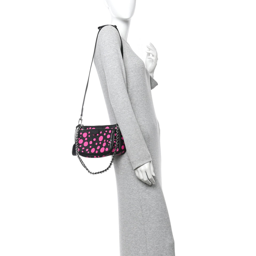 LV X YK Empreinte Multi Pochette Accessories Black Fuchsia