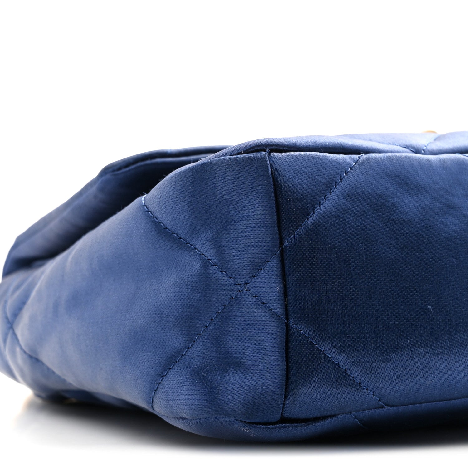 Satin Quilted Medium Chanel 19 Flap Blue