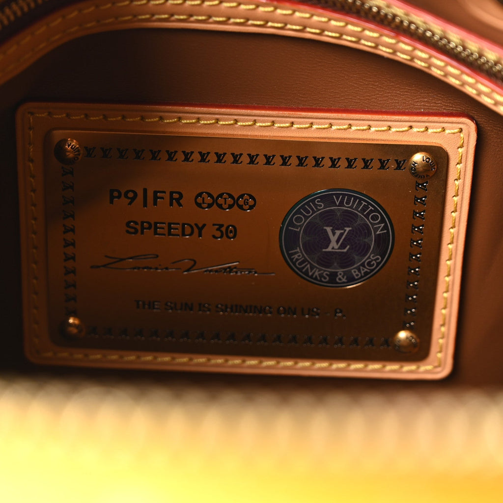 Calfskin Monogram Speedy P9 Bandouliere 25 Jaune Mat