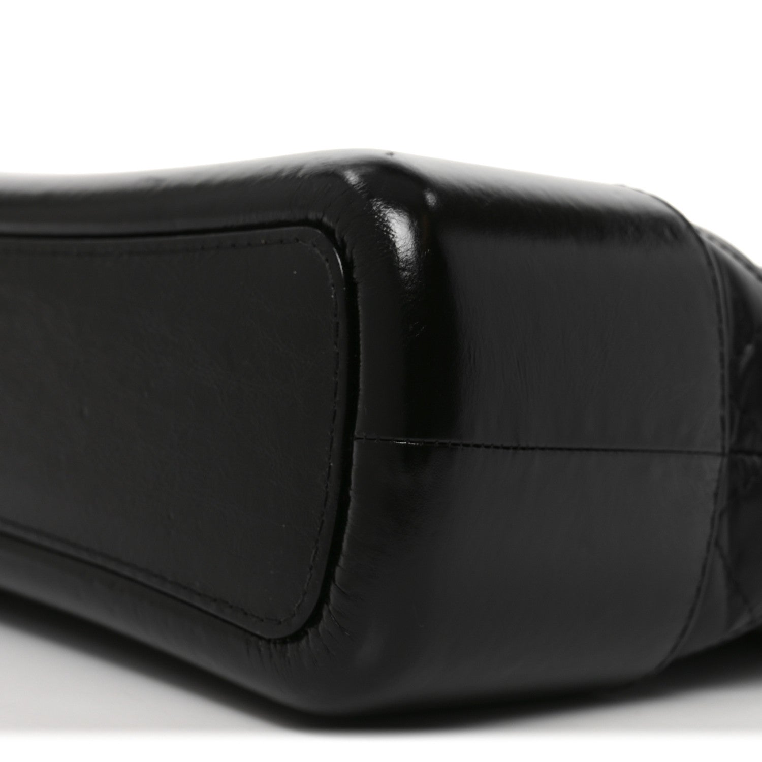 Aged Calfskin Quilted Medium Gabrielle Hobo Black