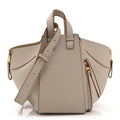 Grained Calfskin Small Hammock Shoulder Bag Light Ghost