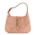 Metallic Monogram Lizard Jackie O Hobo Pink