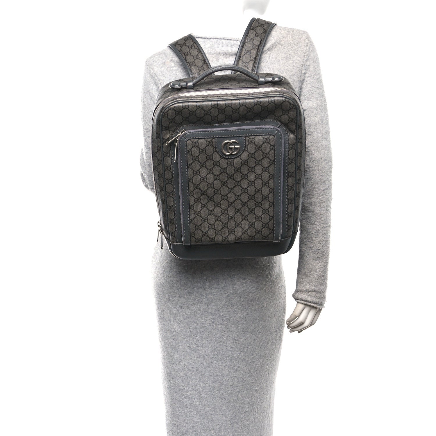 GG Supreme Monogram Ophidia Backpack  Grey