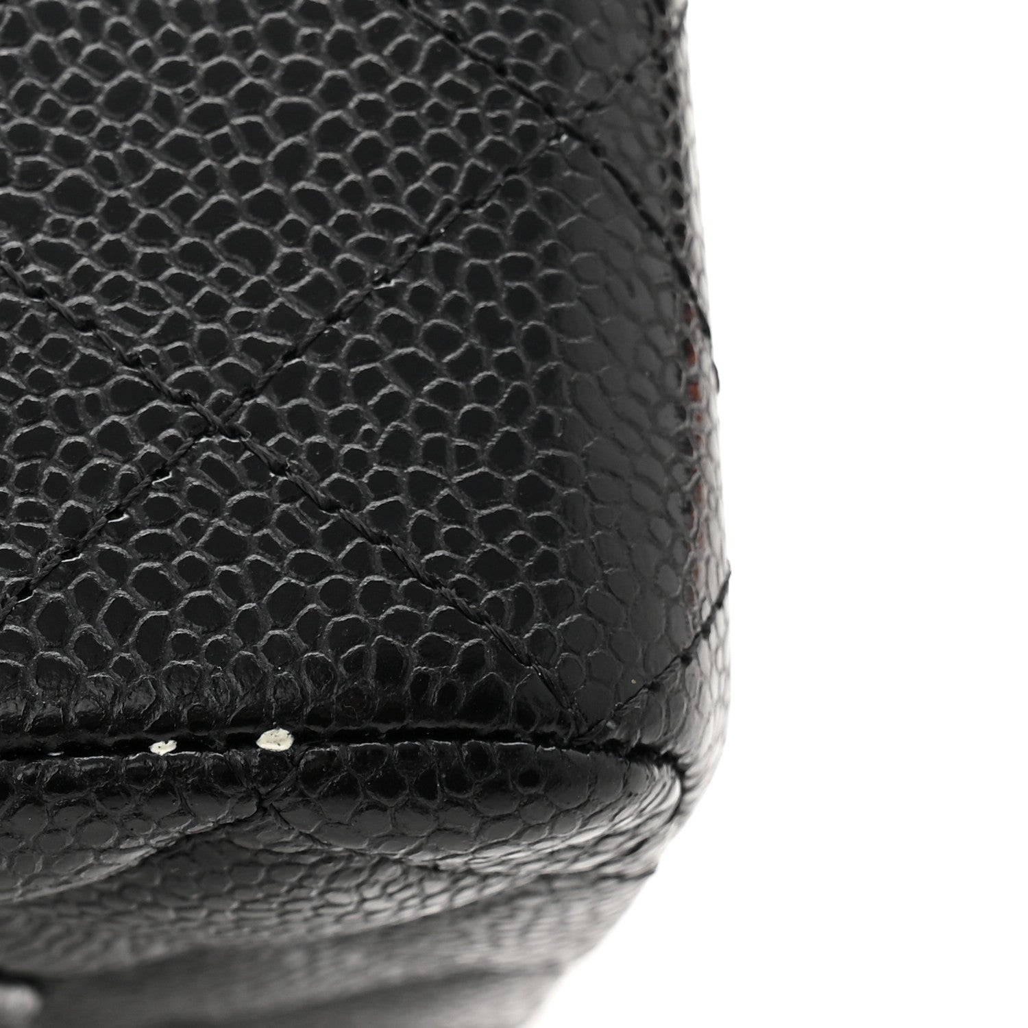 Caviar Quilted Small Double Flap Black